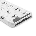 Bow & Heart Pattern Phone Case with Card Holder