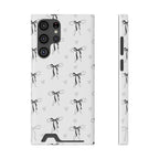 Bow & Heart Pattern Phone Case with Card Holder