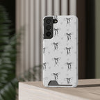 Bow & Heart Pattern Phone Case with Card Holder