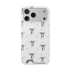 Bow & Heart Pattern Phone Case with Card Holder