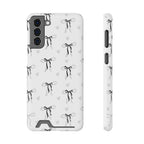 Bow & Heart Pattern Phone Case with Card Holder