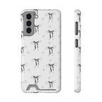 Bow & Heart Pattern Phone Case with Card Holder