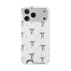 Bow & Heart Pattern Phone Case with Card Holder