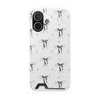 Bow & Heart Pattern Phone Case with Card Holder