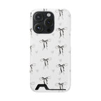 Bow & Heart Pattern Phone Case with Card Holder