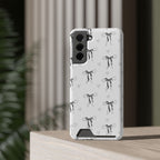 Bow & Heart Pattern Phone Case with Card Holder