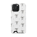 Bow & Heart Pattern Phone Case with Card Holder