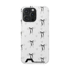 Bow & Heart Pattern Phone Case with Card Holder