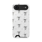 Bow & Heart Pattern Phone Case with Card Holder