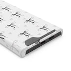 Bow & Heart Pattern Phone Case with Card Holder