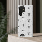 Bow & Heart Pattern Phone Case with Card Holder