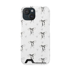 Bow & Heart Pattern Phone Case with Card Holder