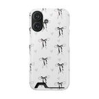 Bow & Heart Pattern Phone Case with Card Holder