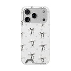 Bow & Heart Pattern Phone Case with Card Holder