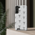 Bow & Heart Pattern Phone Case with Card Holder