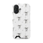 Bow & Heart Pattern Phone Case with Card Holder