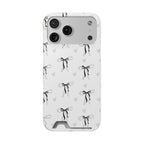 Bow & Heart Pattern Phone Case with Card Holder