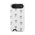 Bow & Heart Pattern Phone Case with Card Holder