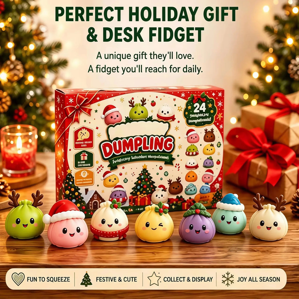 Dumpling Squishy Advent Calendar Christmas 2026 24 Days Countdown Slow Rising Squeeze Sensory Fidget Home Decor Holiday Gifts