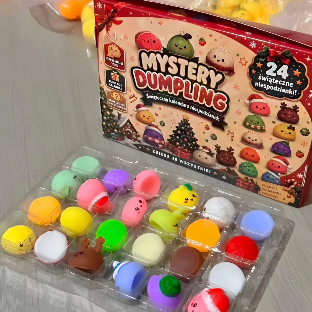 Dumpling Squishy Advent Calendar Christmas 2026 24 Days Countdown Slow Rising Squeeze Sensory Fidget Home Decor Holiday Gifts