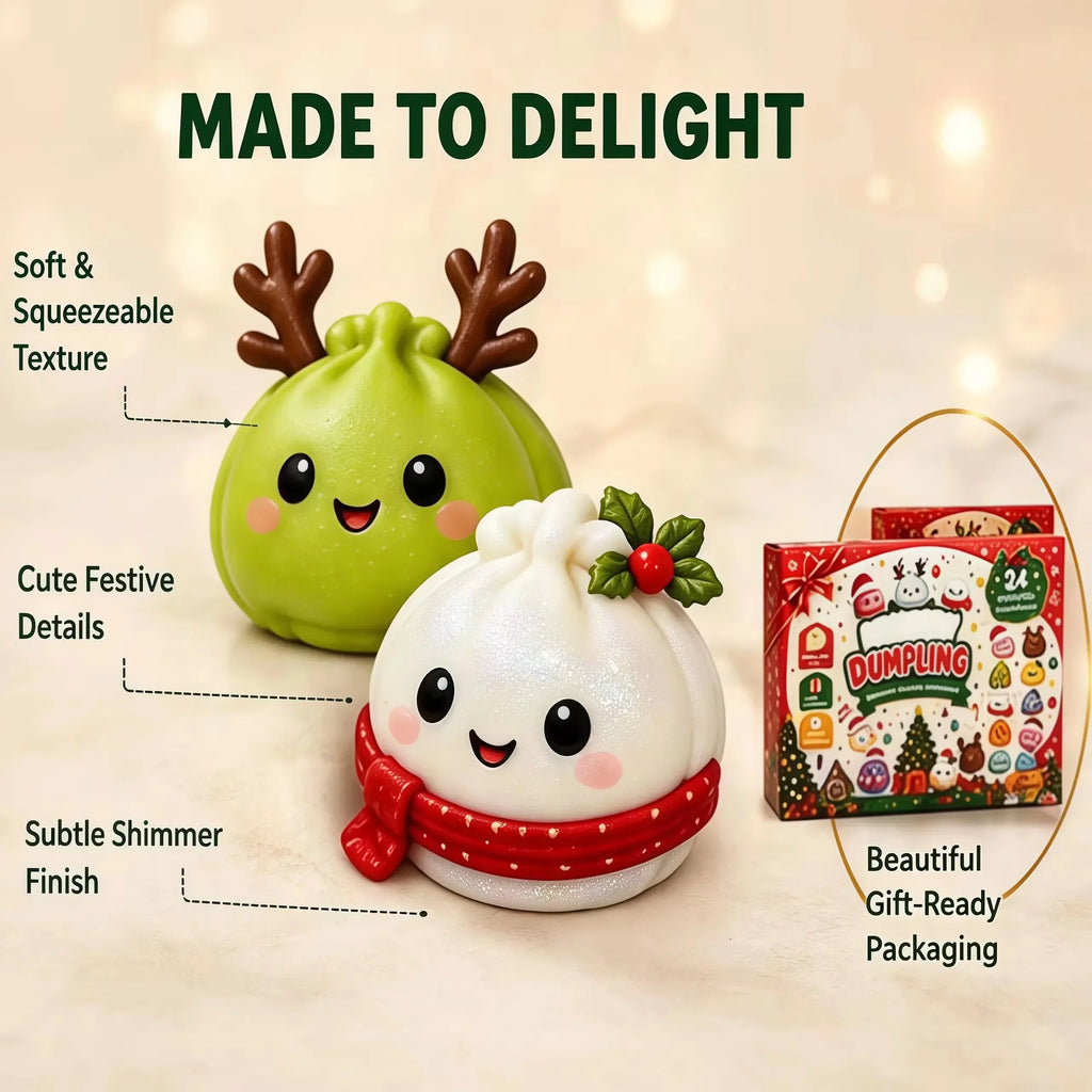 Dumpling Squishy Advent Calendar Christmas 2026 24 Days Countdown Slow Rising Squeeze Sensory Fidget Home Decor Holiday Gifts