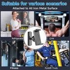 Magnetic Phone Holder for Gym 360° Adjustable, Strong Portable Magnet Phone Mount for Workout Recording, for All Smartphones